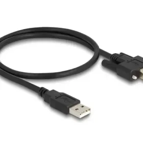 כבל USB 2.0 A-B עם פריט בזווית 90° זז DELOCK 83530 4K