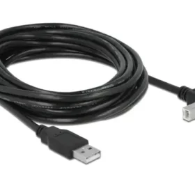 כבל USB 2.0 A-B עם פריט בזווית 90° זז DELOCK 83530 4K