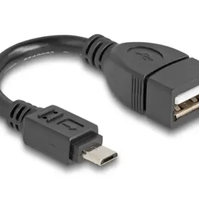 כבל USB 2.0 OTG תקע מיקרו USB לשקע USB-A אורך 11 ס"מ DELOCK | 83018 | 4K