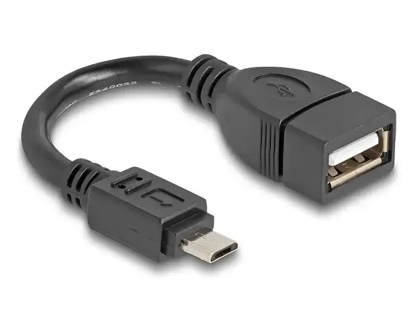 כבל USB 2.0 OTG תקע מיקרו USB לשקע USB-A אורך 11 ס"מ DELOCK | 83018 | 4K