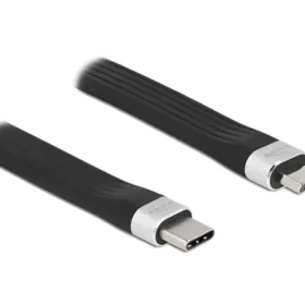 כבל USB 2.0 שטוח תקע USB-C לתקע USB Micro-B תומך PD 3 A ז/ז DELOCK | 86793
