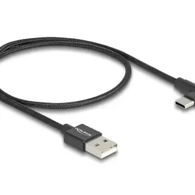 כבל USB 2.0 תקע USB-A לתקע USB-C מכופף 90° ז/ז DELOCK | 80029 | 4K