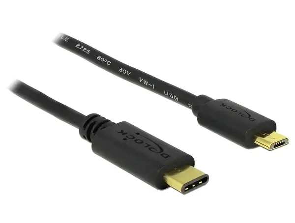 כבל USB 2.0 תקע USB-C לתקע USB Micro-B תומך PD 3A ז/ז DELOCK | 83334 | 4K