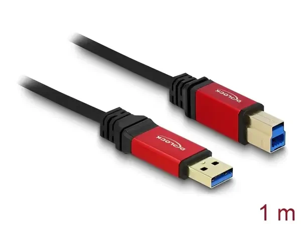 כבל USB 3.0 5Gbps Red metal תקע USB-B לתקע USB-A ז/ז DELOCK | 82756 | 4K