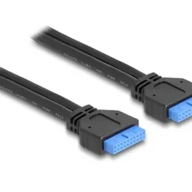 כבל USB 3.0 שקע 20 פין לשקע 20 פין אורך 45 ס"מ ז/ז DELOCK | 83124 | 4K
