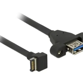 כבל USB 3.1 Gen 2 להתקנה בפאנל תקע 20 לשקע USB-A עם מרחק בין הברגים 31 מ"מ ז/נ DELOCK | 85325 | 4K
