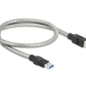 כבל USB 3.2 Gen 1 5Gbps תעשייתי מצופה מתכת תקע USB-B לתקע USB-A ז/ז DELOCK | 86777 | 4K