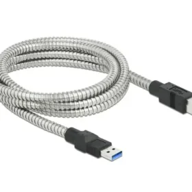 כבל USB 3.2 Gen 1 5Gbps תעשייתי מצופה מתכת תקע USB-B לתקע USB-A ז/ז DELOCK | 86779 | 4K