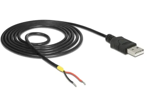 כבל USB-A 2.0 זכר עם 2 גידים פתוחים ז/ז DELOCK | 85664 | 4K