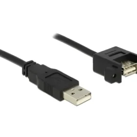 כבל USB-A 2.0 ז/נ להתקנה בפאנל עם מרחק בין הברגים 30 מ"מ ז/ז DELOCK | 85461 | 4K