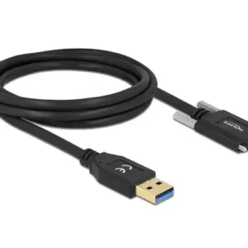 כבל USB-A3.2 Gen1 5Gbps תקע USB-A לתקע USB-C עם ברגים נעילה תומך PD 3A ז/ז DELOCK | 84019 | 4K