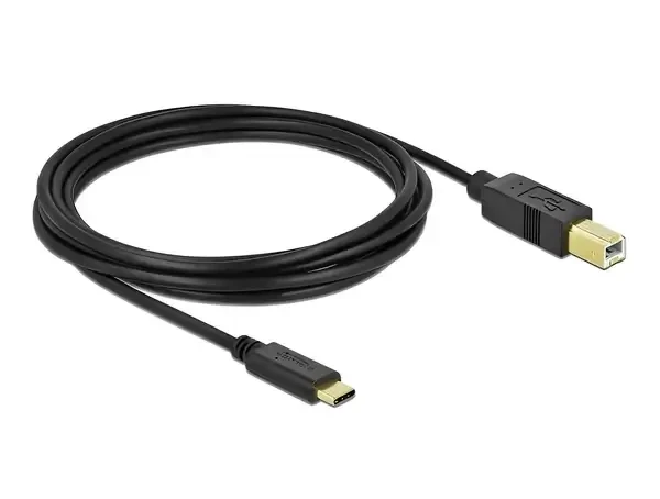 כבל USB-C 2.0 תקע USB-C לתקע USB-B תומך PD 3A ז/ז DELOCK | 83666 | 4K