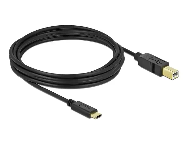 כבל USB-C 2.0 תקע USB-C לתקע USB-B תומך PD 3A ז/ז DELOCK | 83667 | 4K