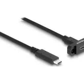 כבל USB-C3.2 Gen2 להתקנה בפאנל עם מרחק בין הברגים 28 מ"מ ז/נ DELOCK | 87824 | 4K