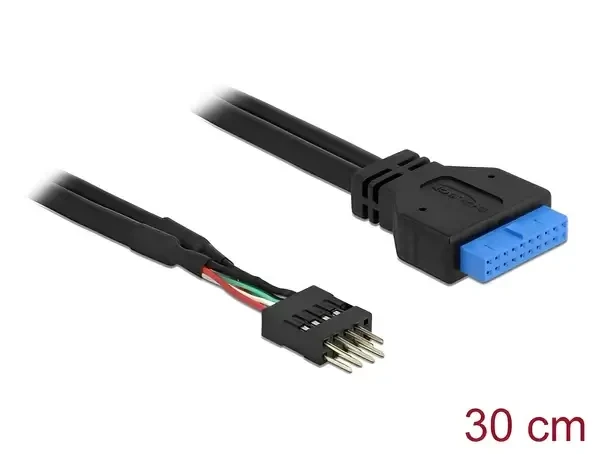 כבל USB שקע 19 פין USB 3.0 לתקע 8 פין USB 2.0 ז/נ DELOCK | 83095 | 4K