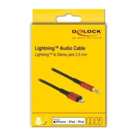 כבל אודיו Lightning MFi Certified זכר לתקע PL 3.5 סטריאו 3 מגעים ז/ז DELOCK | 86587