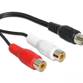 כבל אודיו RCA x 2 נקבה לתקע RCA ז/נ DELOCK | 84493