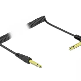 כבל אודיו זוויתי מסולסל PL 6.35 מונו 2 מגעים ז/ז DELOCK | 85939