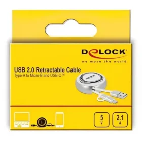 כבל טעינה ונתונים נמתח תקע USB-C לתקע USB-A ז/ז DELOCK | 85821 | 4K