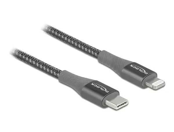 כבל טעינה ונתונים תקע USB-C לתקע Lightning MFi Certified ז/ז DELOCK | 86630