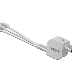 כבל טעינה נמתח תקע USB-A לתקעים לתקעים Lightning / Micro-B / USB-C ז/ז DELOCK | 85850