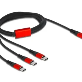 כבל טעינה תקע USB-C 1/3 ז/ז DELOCK | 86713 | 4K