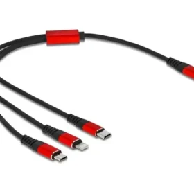 כבל טעינה תקע USB-C לתקעים Lightning / USB-C / Micro-B ז/ז DELOCK | 86711