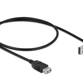 כבל מאריך EASY-USB 2.0 Type-A עם מחבר דו כיווני בזווית צד 90° זנ DELOCK 83547 4K