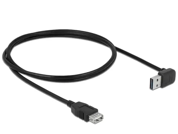 כבל מאריך EASY-USB 2.0 Type-A עם מחבר דו כיווני בזווית צד 90° ז/נ DELOCK | 83548 | 4K