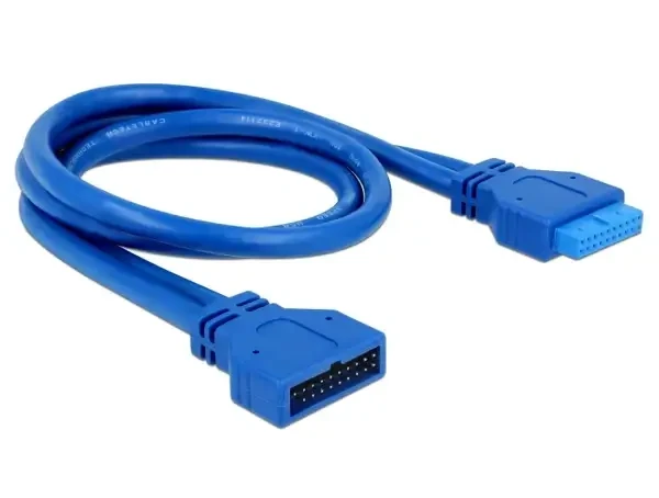 כבל מאריך USB 3.0 תקע 19 פין לשקע 19 פין אורך 45 ס"מ ז/ז DELOCK | 82943 | 4K