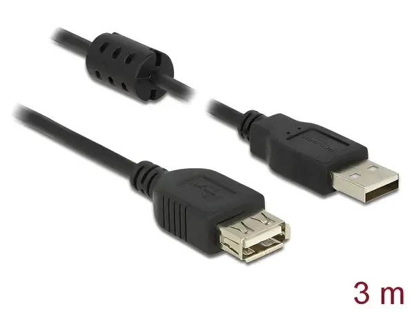 כבל מאריך USB-A 2.0 עם פריט ז/נ DELOCK 84886 4K