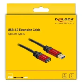 כבל מאריך USB-A 3.0 5Gbps Red metal ז/נ DELOCK | 82754 | 4K