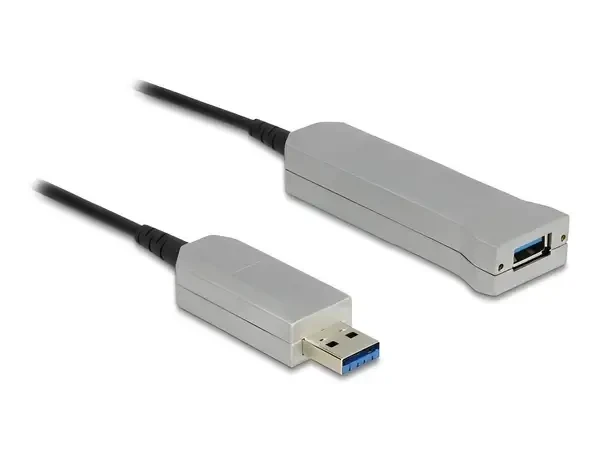 כבל מאריך USB-A 5Gbps אקטיבי על סיב אופטי ז/נ DELOCK | 83739 | 4K
