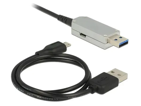 כבל מאריך USB-A 5Gbps אקטיבי על סיב אופטי ז/נ DELOCK | 83739 | 4K