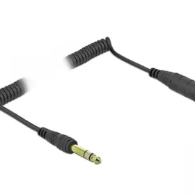 כבל מאריך אודיו מסולסל PL 6.35 סטריאו 3 מגעים ז/נ DELOCK | 85938