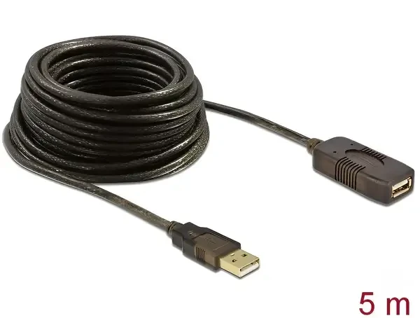 כבל מאריך אקטיבי USB-A 2.0 ז/נ DELOCK | 82308 | 4K