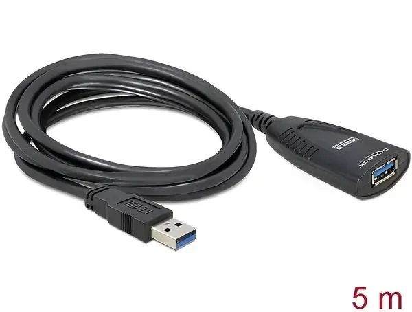 כבל מאריך אקטיבי USB-A 3.0 5Gbps ז/נ DELOCK | 83089 | 4K