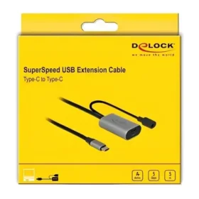 כבל מאריך אקטיבי USB-C 3.1 Gen1 5Gbps ז/נ DELOCK | 85392 | 4K