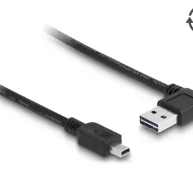 כבל מיני EASY-USB 2.0 תקע Mini-B לתקע USB-A דו כיווני בזווית 90° ז/ז DELOCK | 85175 | 4K