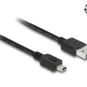 כבל מיני EASY-USB 2.0 תקע Mini-B לתקע USB-A דו כיווני ז/ז DELOCK | 83365 | 4K
