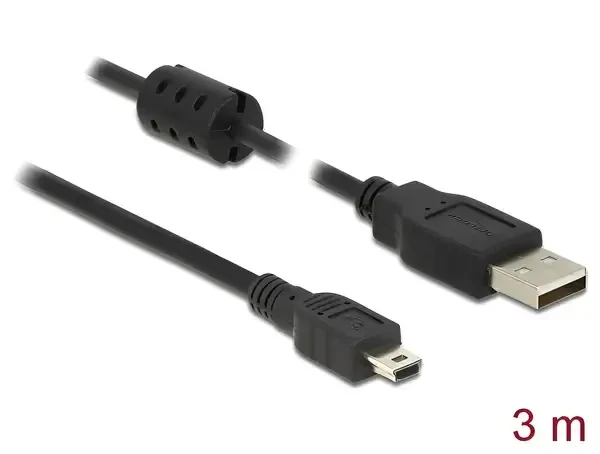 כבל מיני USB 2.0 עם פריט תקע USB-A לתקע Mini-B ז/ז DELOCK | 84915 | 4K