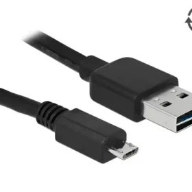 כבל מיקרו EASY-USB 2.0 תקע Micro-B לתקע USB-A דו כיווני ז/ז DELOCK | 83367 | 4K