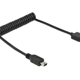 כבל מסולסל מיני USB 2.0 תקע Mini-B לתקע USB-A ז/ז DELOCK | 83164 | 4K