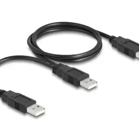 כבל מפצל USB 2.0 מ-תקע USB-A ל-2 תקעים USB-A ז/ז DELOCK | 80000 | 4K