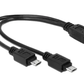 כבל מפצל מיקרו USB 2.0 מ-שקע Micro-B ל-2 תקעים Micro-B ז/ז DELOCK | 65440 | 4K