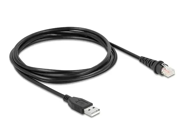 כבל קורא ברקוד תקע USB-A 2.0 לתקע RJ50 ז/ז DELOCK | 90598 | 4K