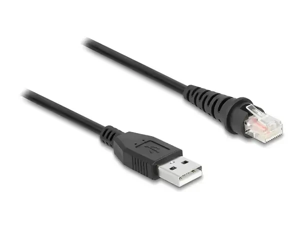 כבל קורא ברקוד תקע USB-A 2.0 לתקע RJ50 ז/ז DELOCK | 90598 | 4K
