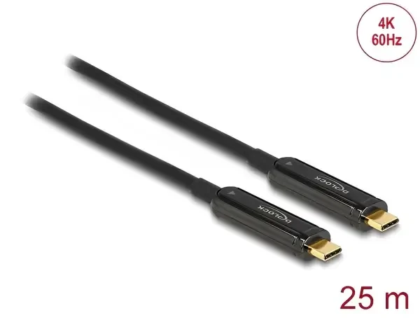 כבל תצוגה USB-C HDR אקטיבי על סיב אופטי תומך 60 הרץ ז/ז DELOCK | 84126 | 40K