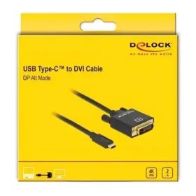 כבל תצוגה USB-C לחיבור מסך DVI ז/ז DELOCK | 85321 | 4K | 30hertz