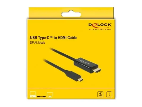 כבל תצוגה USB-C לחיבור מסך HDMI ז/ז תומך 30 הרץ ז/ז DELOCK | 85258 | 4K